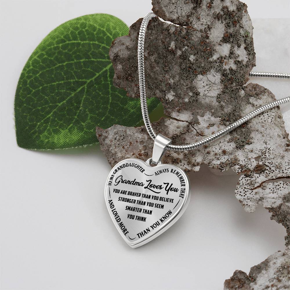 Grandma Loves You - Heart Necklace